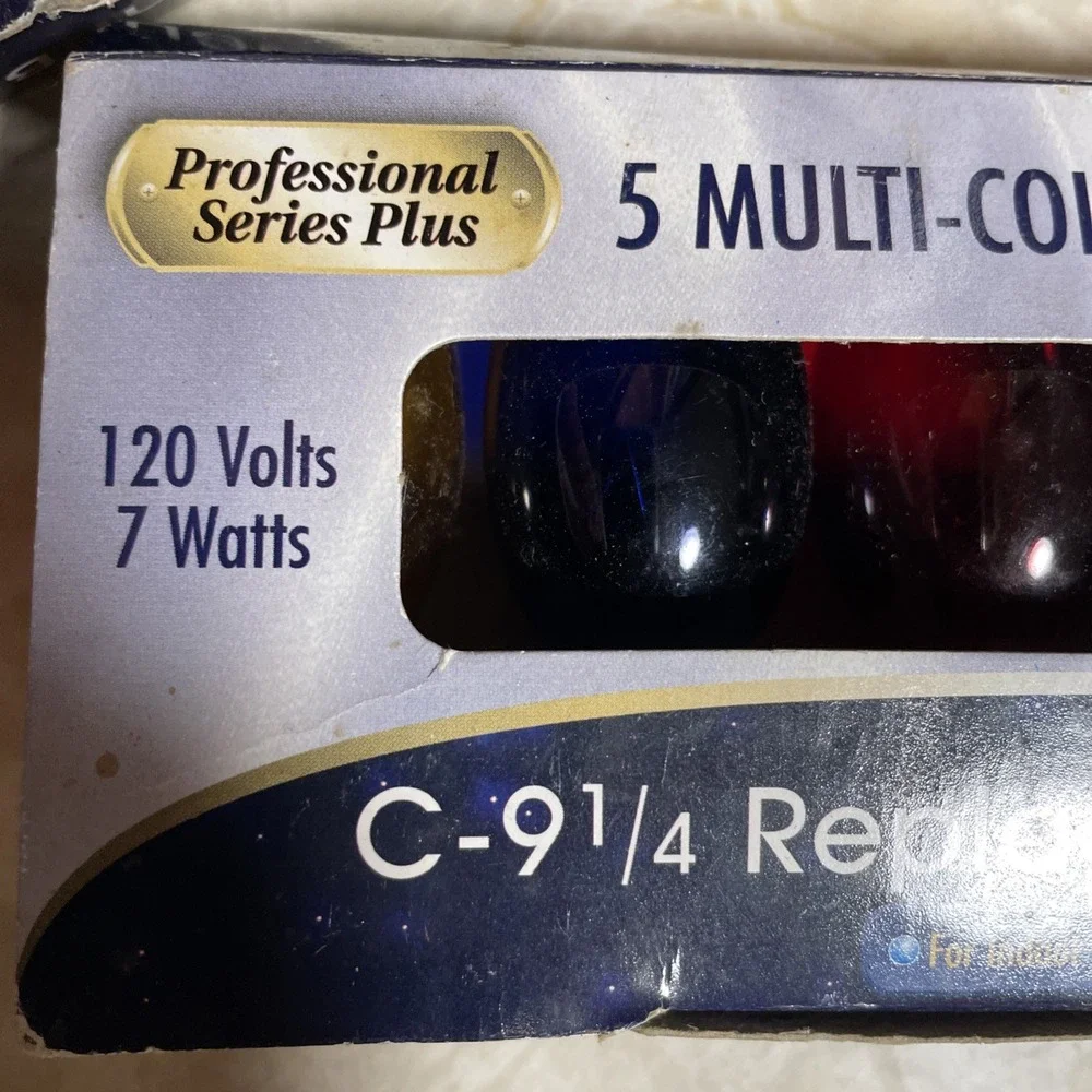 C - 9 1/4 Replacement Bulbs 5 Multicolor Pack 120 Volts 7‎ Watts